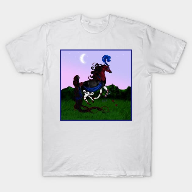 Festive Harlequine Horse T-Shirt by pegacorna